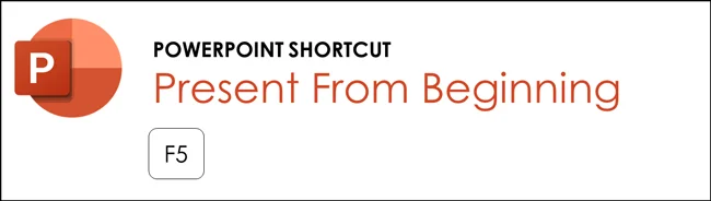 To start a PowerPoint presentation from the beginning, hit F5 on your keyboard.