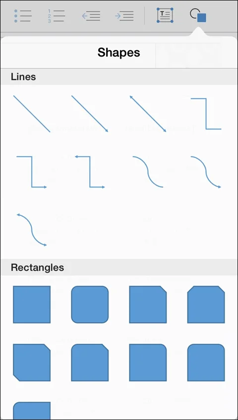 PowerPoint for iPad #12 Shapes Gallery