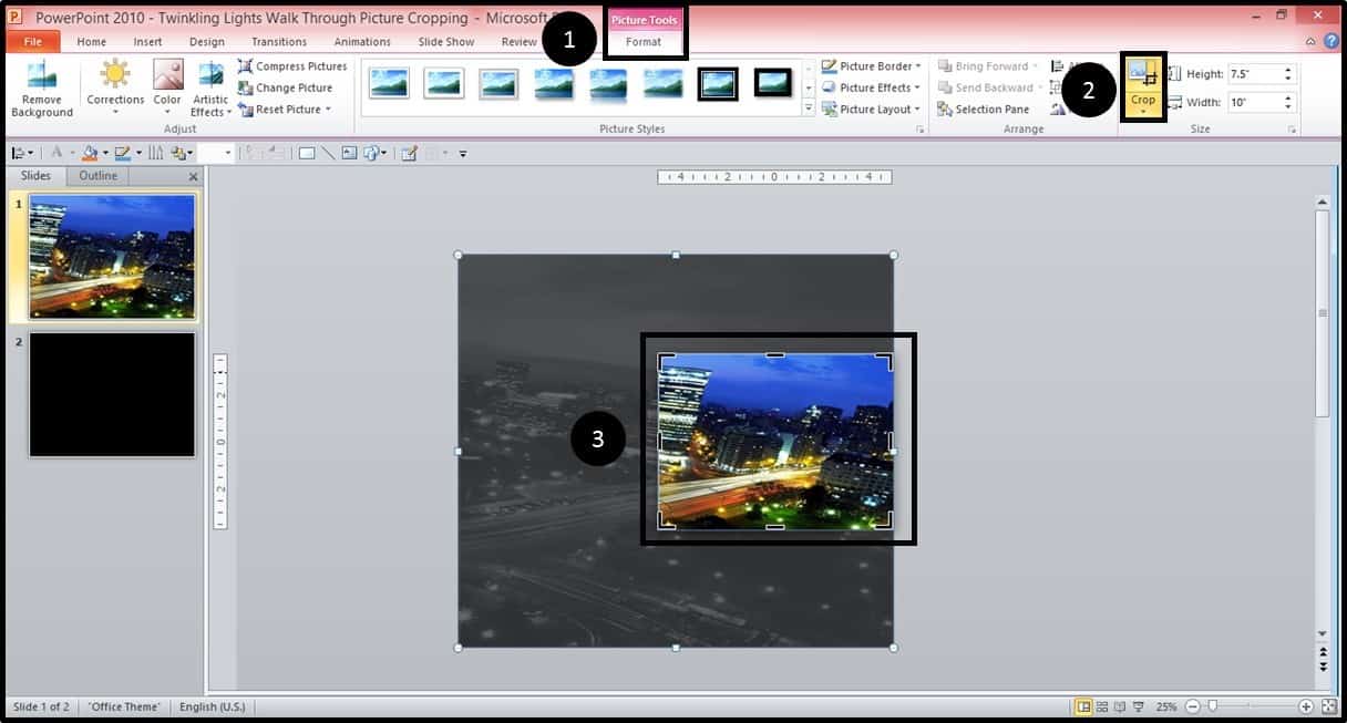 PowerPoint Animation City Night Scene Part 1 Step #1B