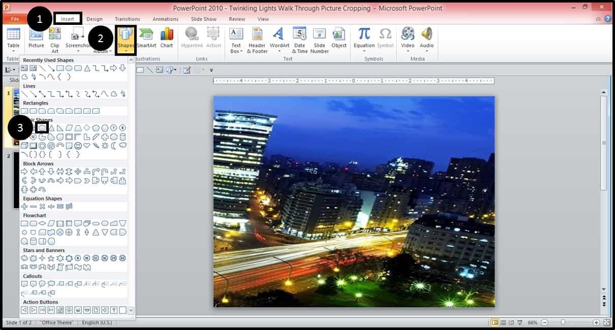 PowerPoint Animation City Night Scene Part 2 Step #1A