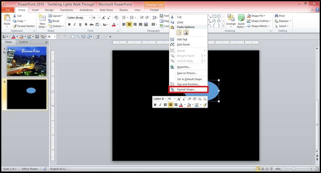PowerPoint Animation City Night Scene Part 2 Step #3