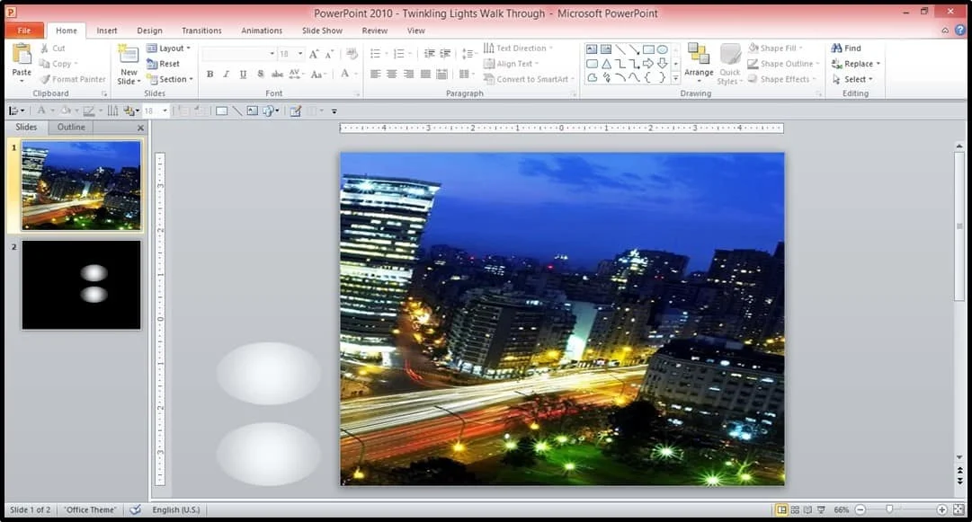 PowerPoint Animation City Night Scene Part 2 Step #6