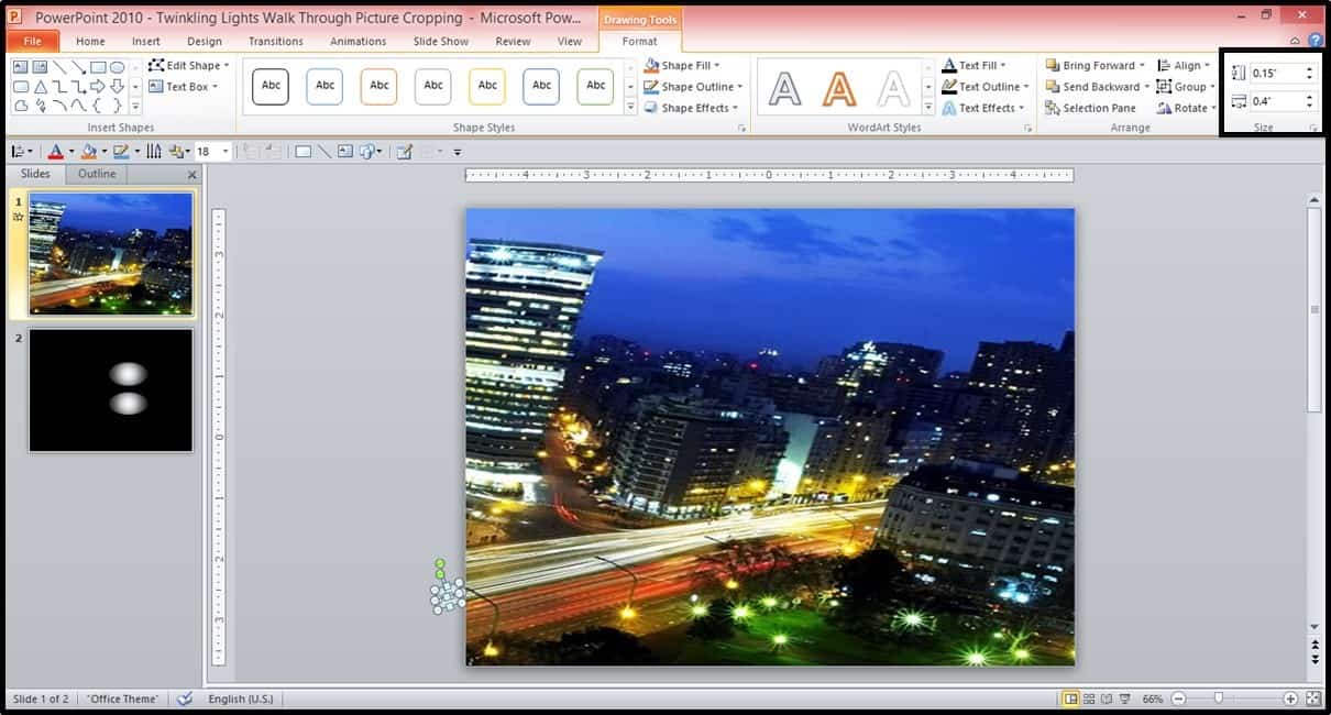 PowerPoint Animation City Night Scene Part 2 Step #8