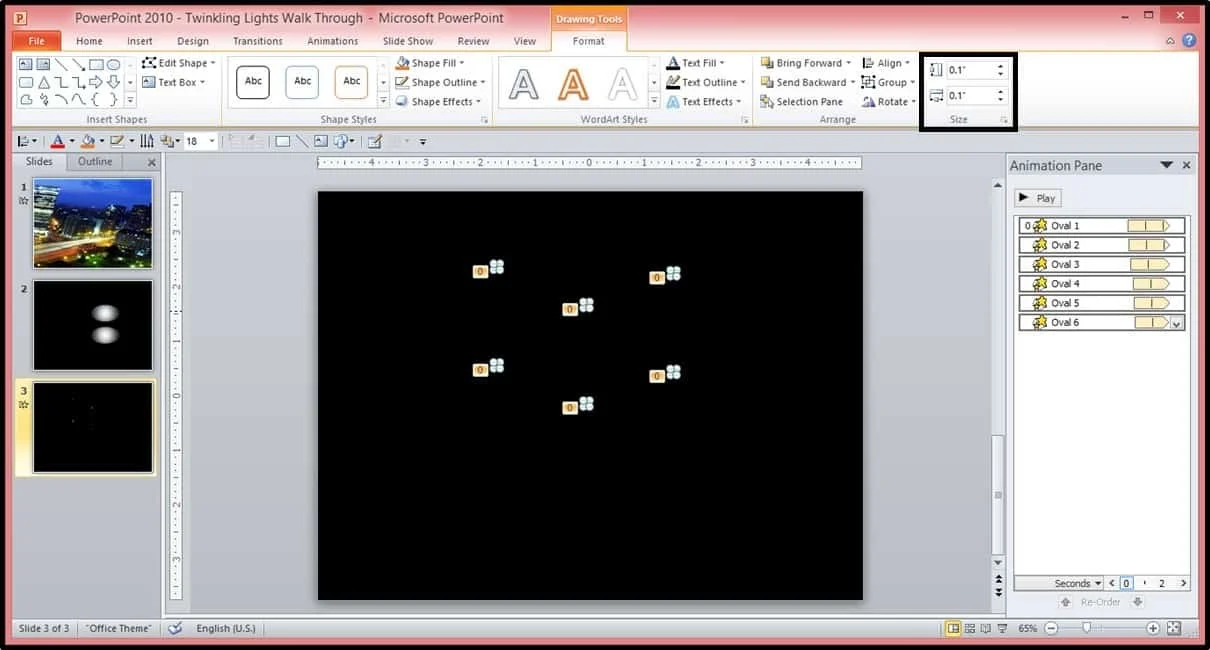 PowerPoint Animation City Night Scene Part 3 Step #6A