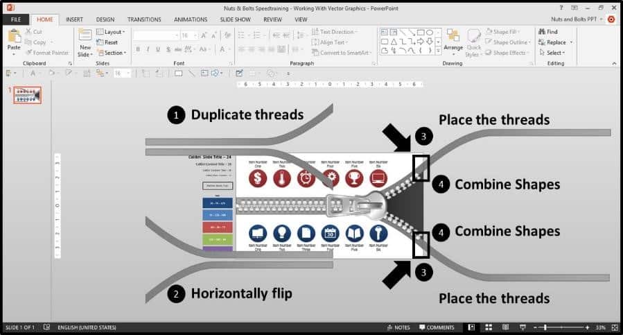 PowerPoint-Vector-Zipper-Graphic-Extension-1-Duplicating-the-zipper-threads