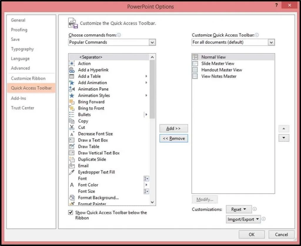 Default-PowerPoint-2013-QAT-Dialog-Box-Resulting-Commands