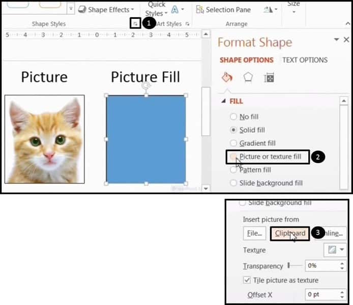 PowerPoint 2013 Upgrade #4 - Expanded Picture Options 3 Picture fill