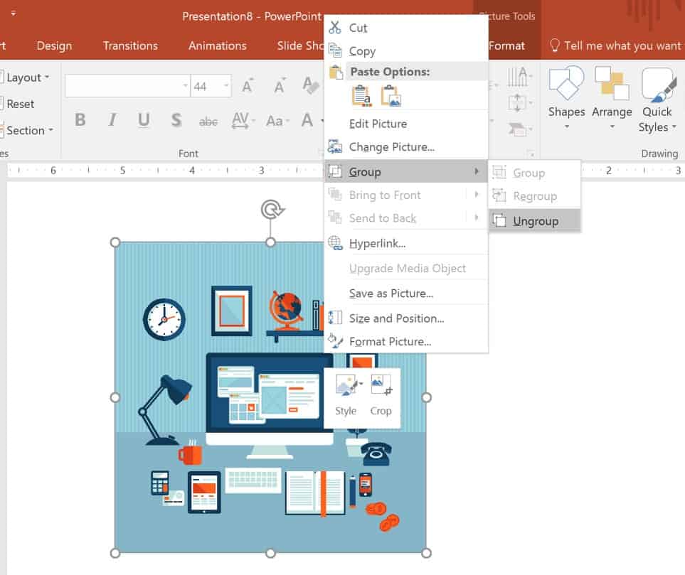 PowerPoint Morph Example Step 1.2