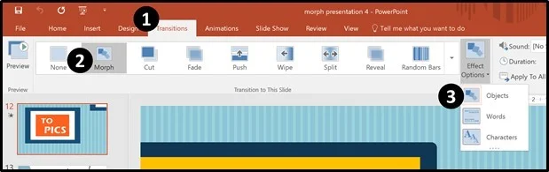 PowerPoint Morph Example Step 3.3