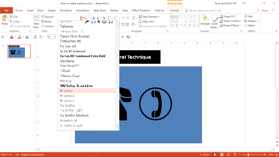 Phone-Icon-Step-3-Wingdings