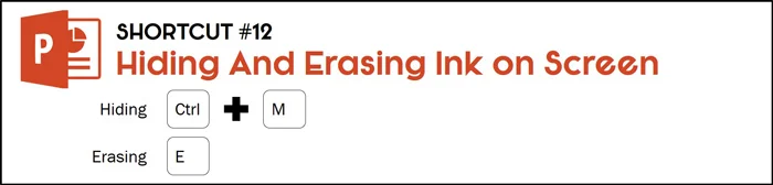 Hit Ctrl plus M to hide ink on your slide or E to erase it