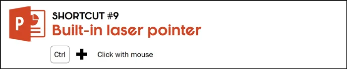 Hold the Ctrl key and click and drag with your mouse to active the laser pointer in PowerPoint