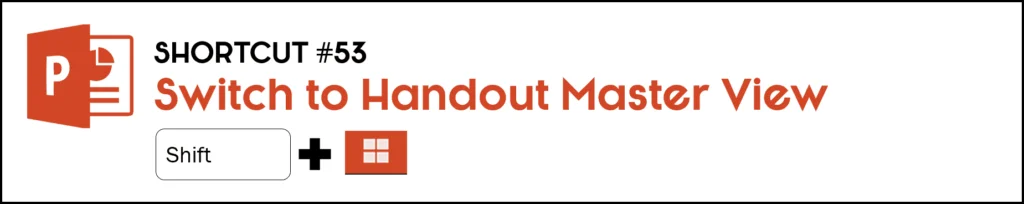 To open the handout master view in PowerPoint, hold the Shift key and click the slide sorter view icon at the bottom of your PowerPoint workspace