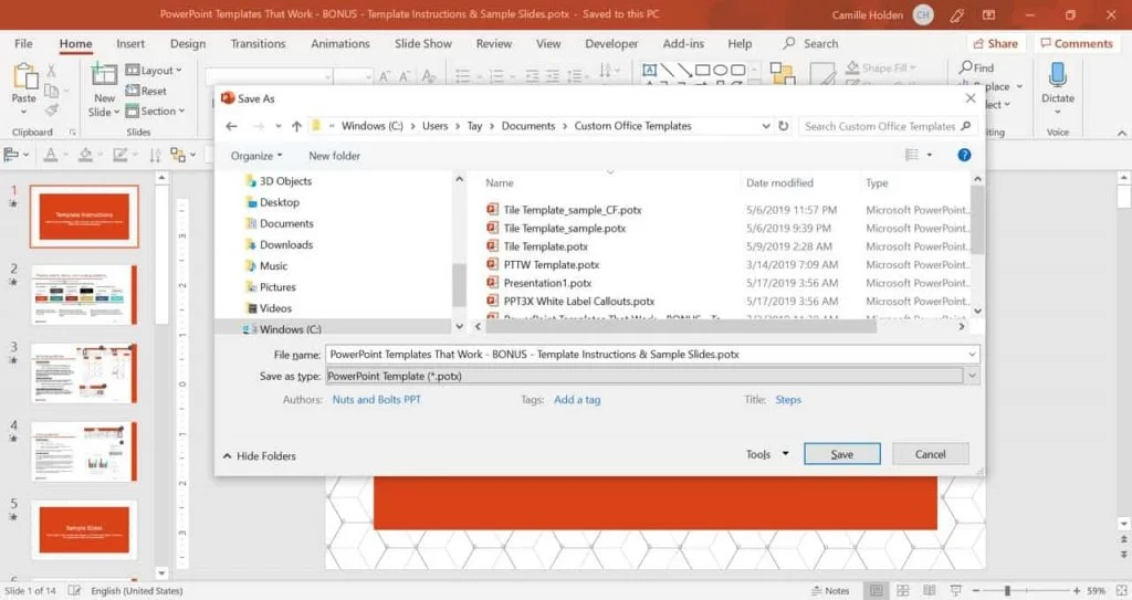 Custom-PowerPoint-template-How-to-save-a-template