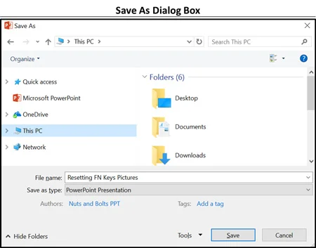 Hitting F12 on your keyboard should open the Save As dialog box in Word, Excel, or PowerPoint