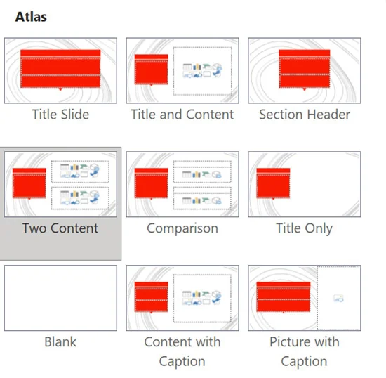 Example of the Atlas PowerPoint template