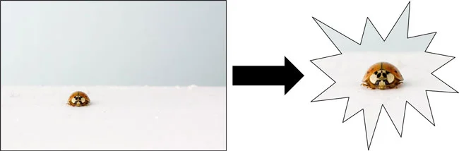 Example intersecting a shape with a picture in PowerPoint