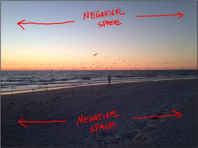 Example of negative space in an image that you can use in PowerPoint to display your content