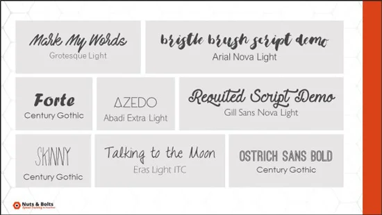 Examples of cool handwritten letter fonts and modern fonts