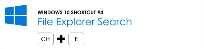 From within the file explorer window, hit control plus E to search the File Explorer