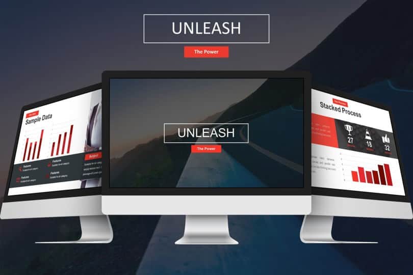 The title slide of the Unleash template