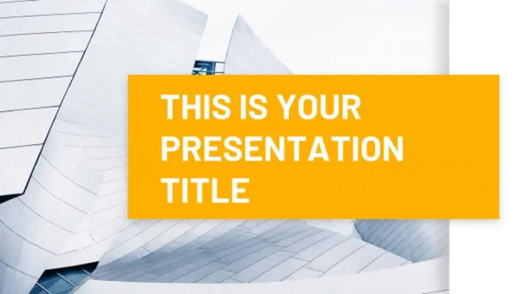The title slide of the basset template by SlidesCarnival