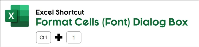 Hit control plus one to open the format cells dialog box in Excel