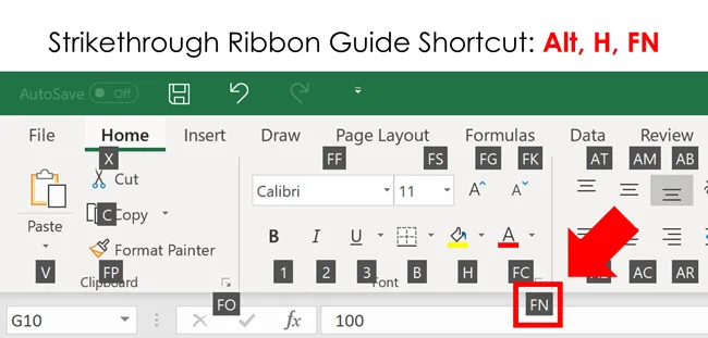 To open the Format cells dialog box in Excel, hit Alt then H then F then N on your keyboard