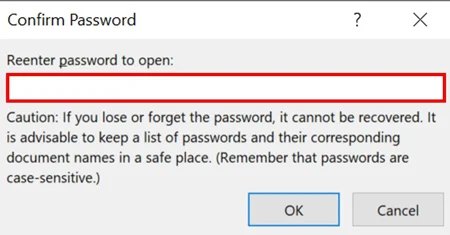 Confirm your PowerPoint password