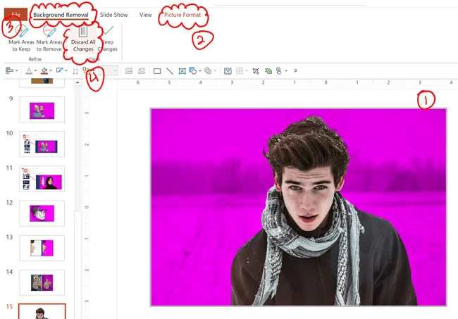 To undo your background removal, select your photo, select Remove background and select discard all changes