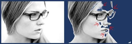 Example of a problem when setting a transparent background when the whole image is basically the same color