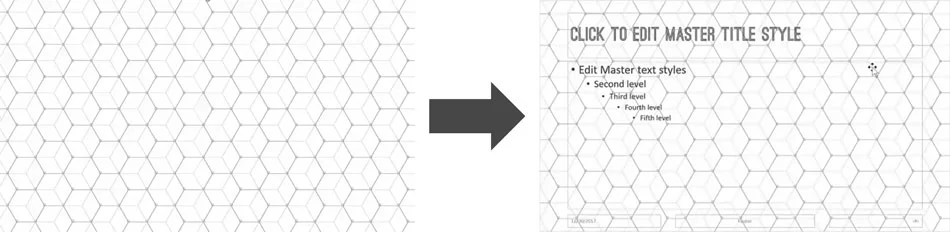 Example of text not clearly visible against the slide background image for my template