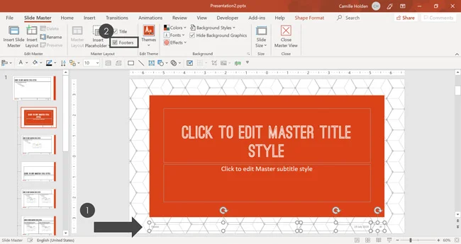 Adjusting the formatting and placement of the placeholders on this Child Layout.