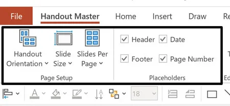 Handout Master commands to be aware of in your PowerPoint ribbon