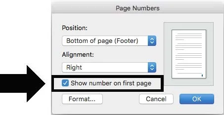Select show number on first page