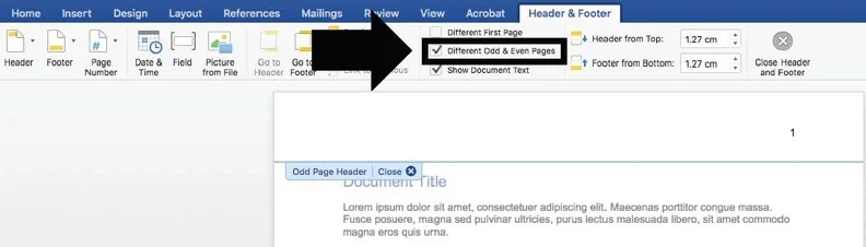 Select odd and even pages