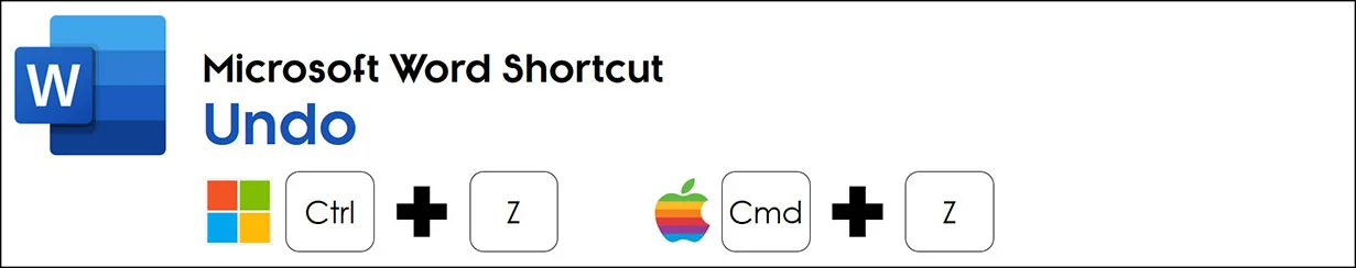 undo shortcut in microsoft word