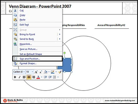 Right click your shape and select size and position in the right click menu