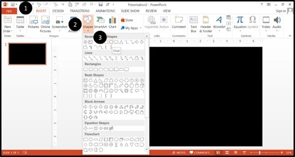 PowerPoint Falling Snow Animation Part 1 Step #3A - Insert Your First Snowflake 2