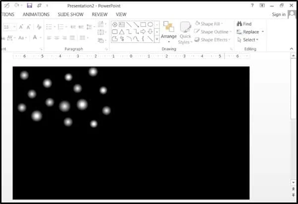 PowerPoint Falling Snow Animation Part 2 Step #1 - Spread Out The Snowflakes