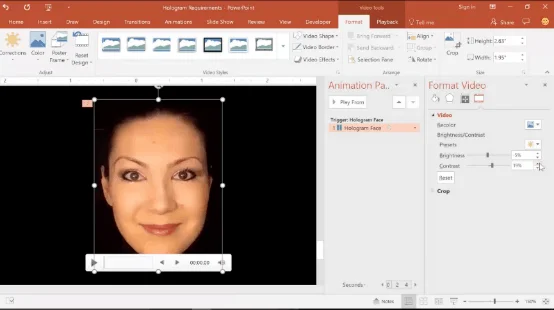 PowerPoint-Hologram-7-adjust-the-video-brightness-1