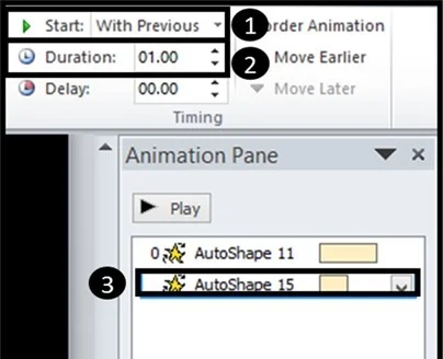 Shooting Star Animation Step 2 - 5 Setting the timing once
