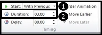Shooting Star Animation Step 3 - 2 Setting the timing