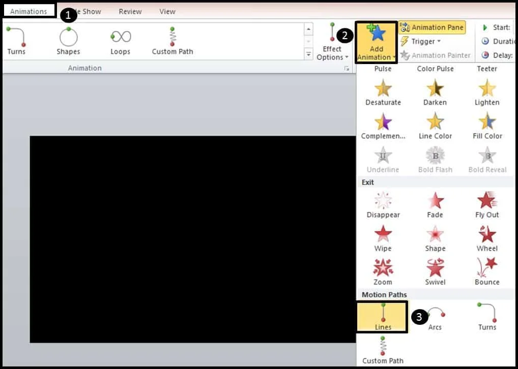 Shooting Star Animation Step 3 - Custom Option 2 - Zig Zag 2