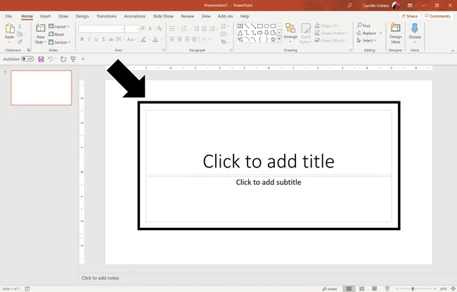 Click into your content placeholders and start typing text, just as the prompt suggests