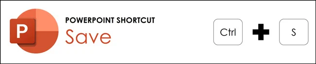 The save shortcut is control plus s in PowerPoint