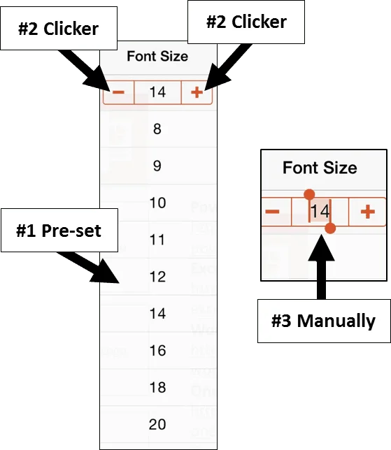 PowerPoint for iPad #3 Font Size Options