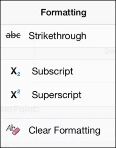 PowerPoint for iPad #5 Formatting Options