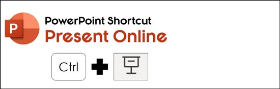 Hold control and the click the slide show icon to open present online service