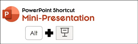 Hold the Alt key and click the slide show icon to run a mini-presentation in PowerPoint